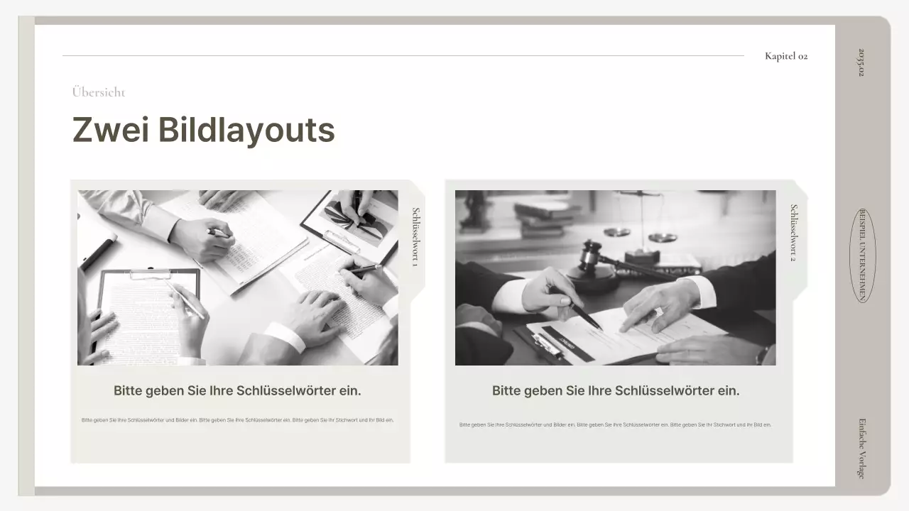 Ein einfacher Geschäftsplan in Beige