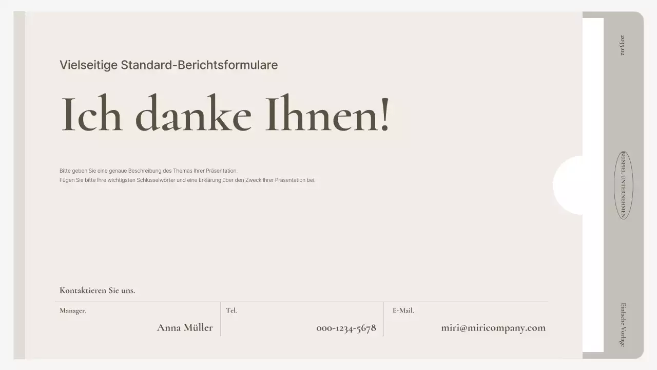 Ein einfacher Geschäftsplan in Beige