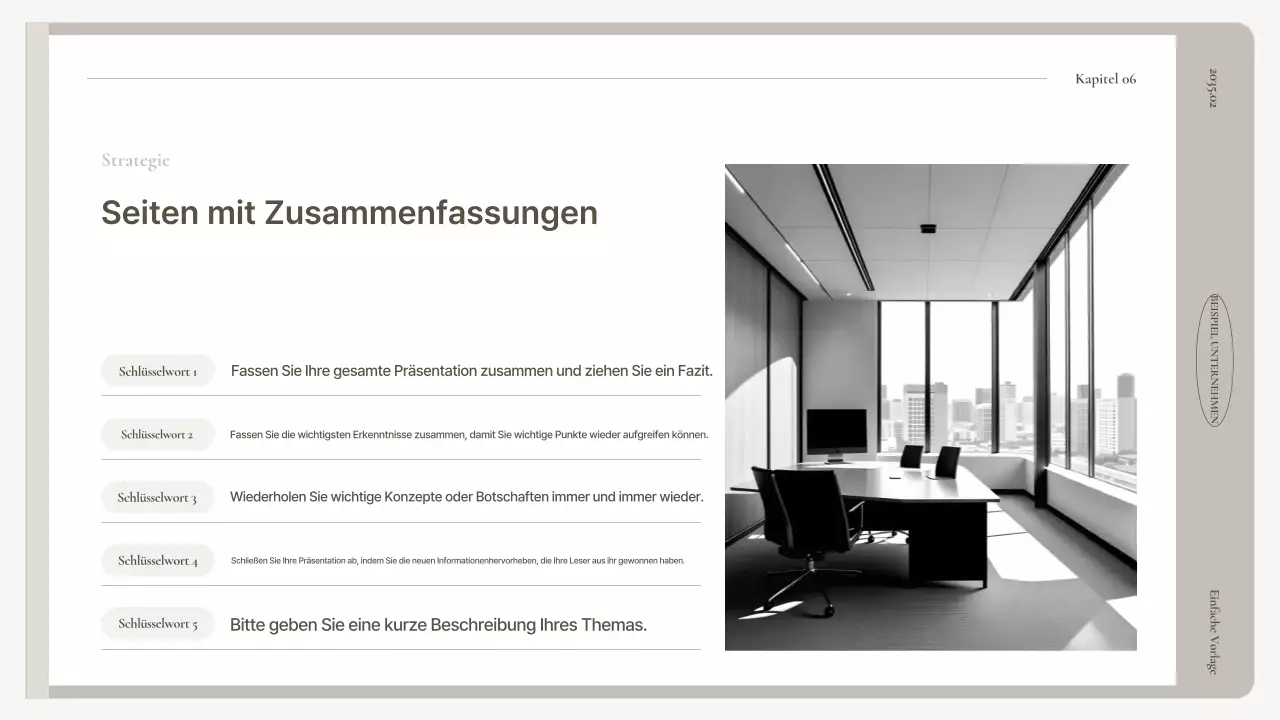 Ein einfacher Geschäftsplan in Beige