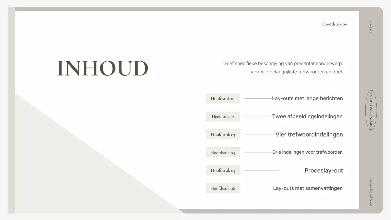 Een eenvoudig bedrijfsplan in beige