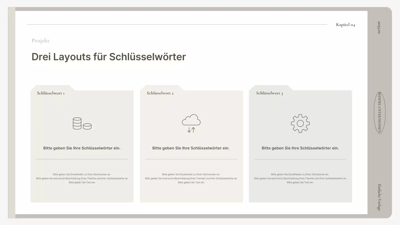 Ein einfacher Geschäftsplan in Beige