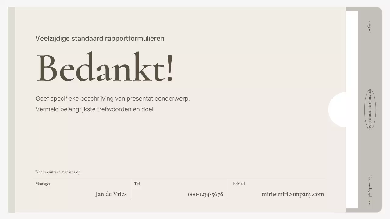 Een eenvoudig bedrijfsplan in beige