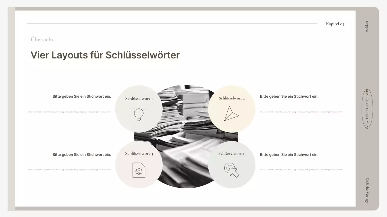 Ein einfacher Geschäftsplan in Beige