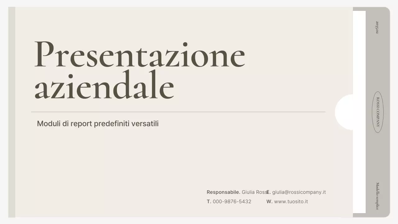 Un semplice business plan in beige