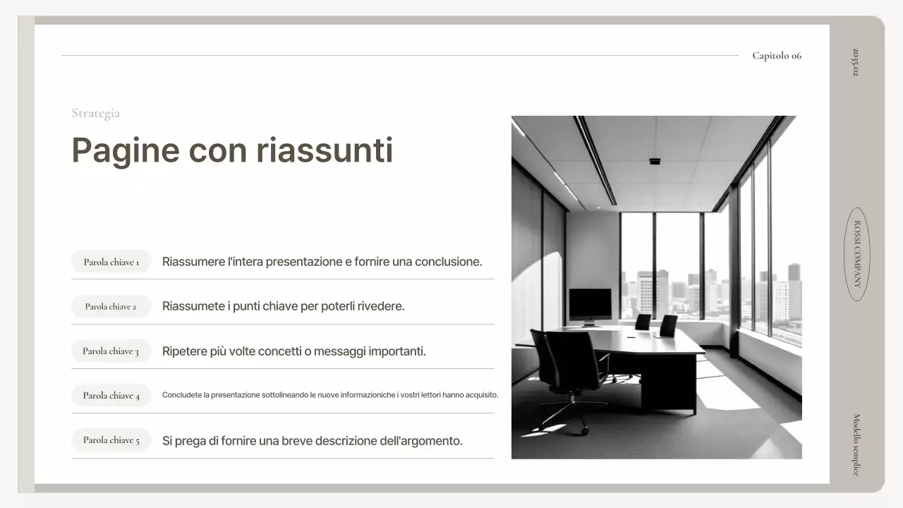 Un semplice business plan in beige