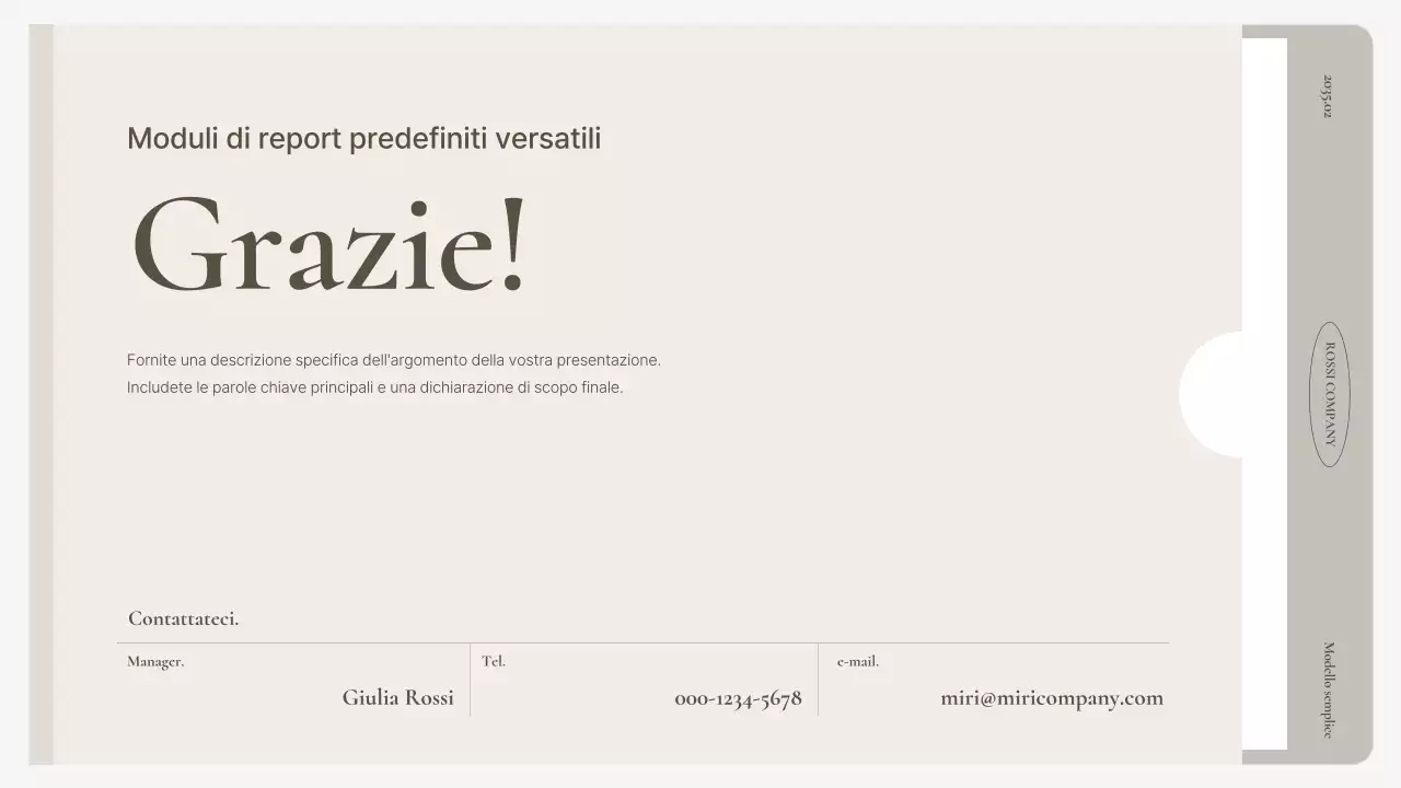 Un semplice business plan in beige