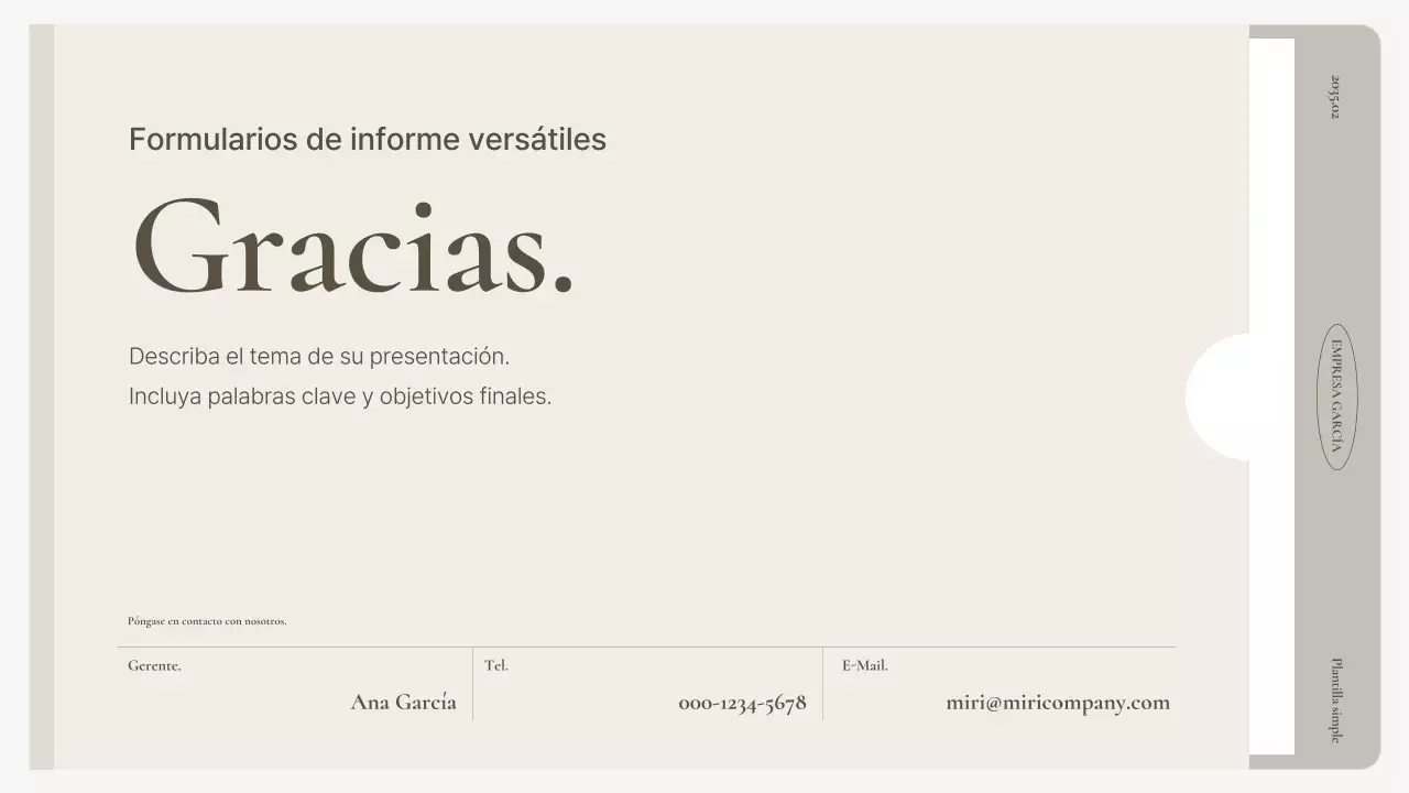 Un sencillo plan de empresa en beige