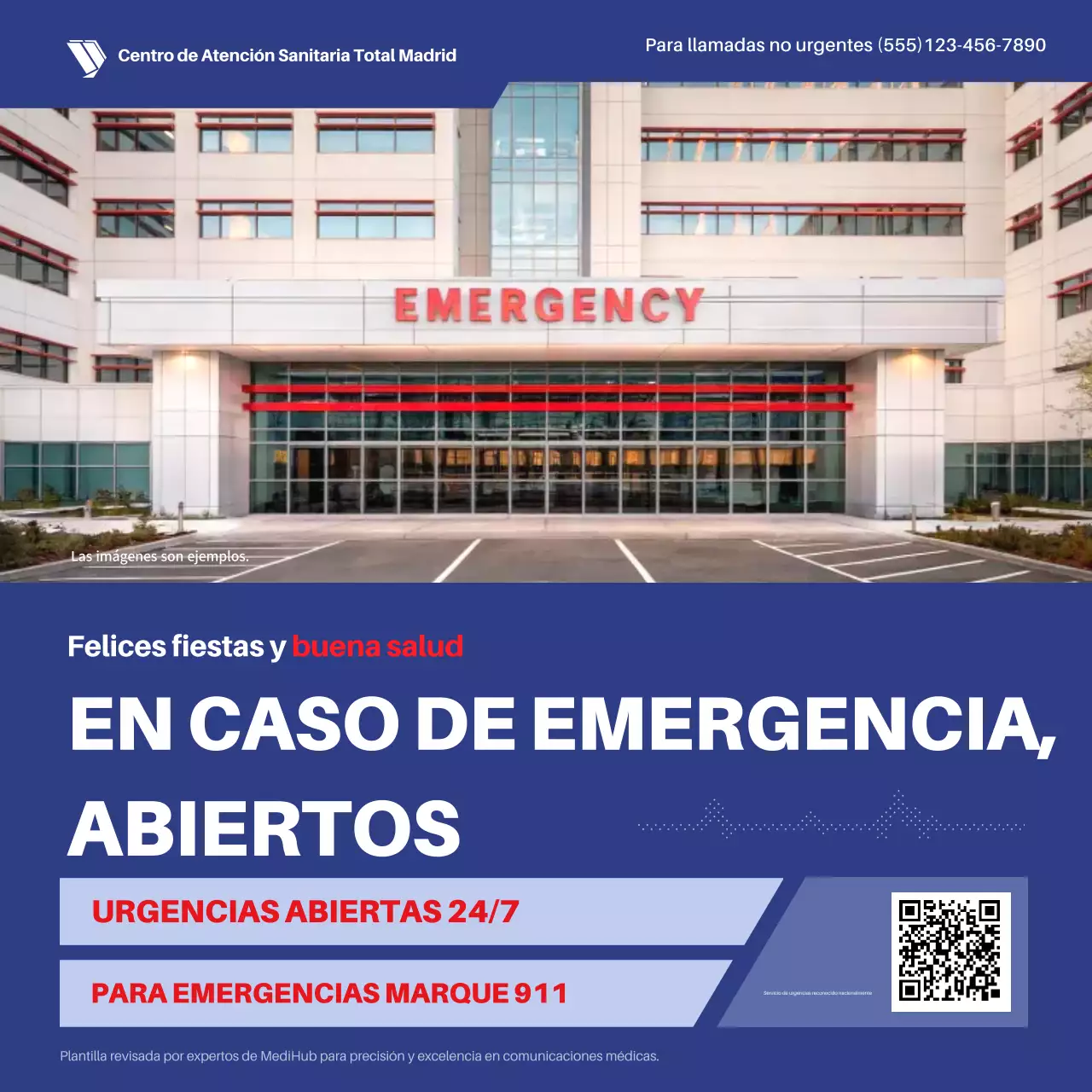 anuncio de emergencia blue bold