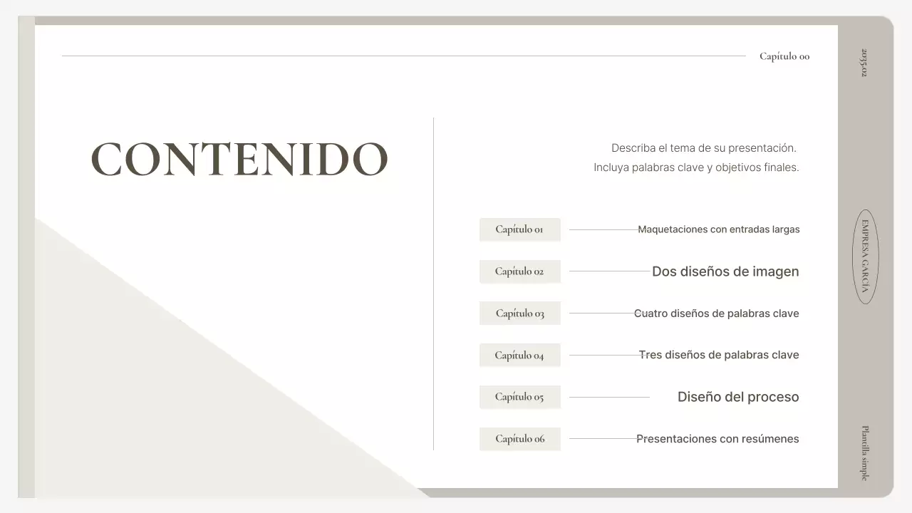 Un sencillo plan de empresa en beige