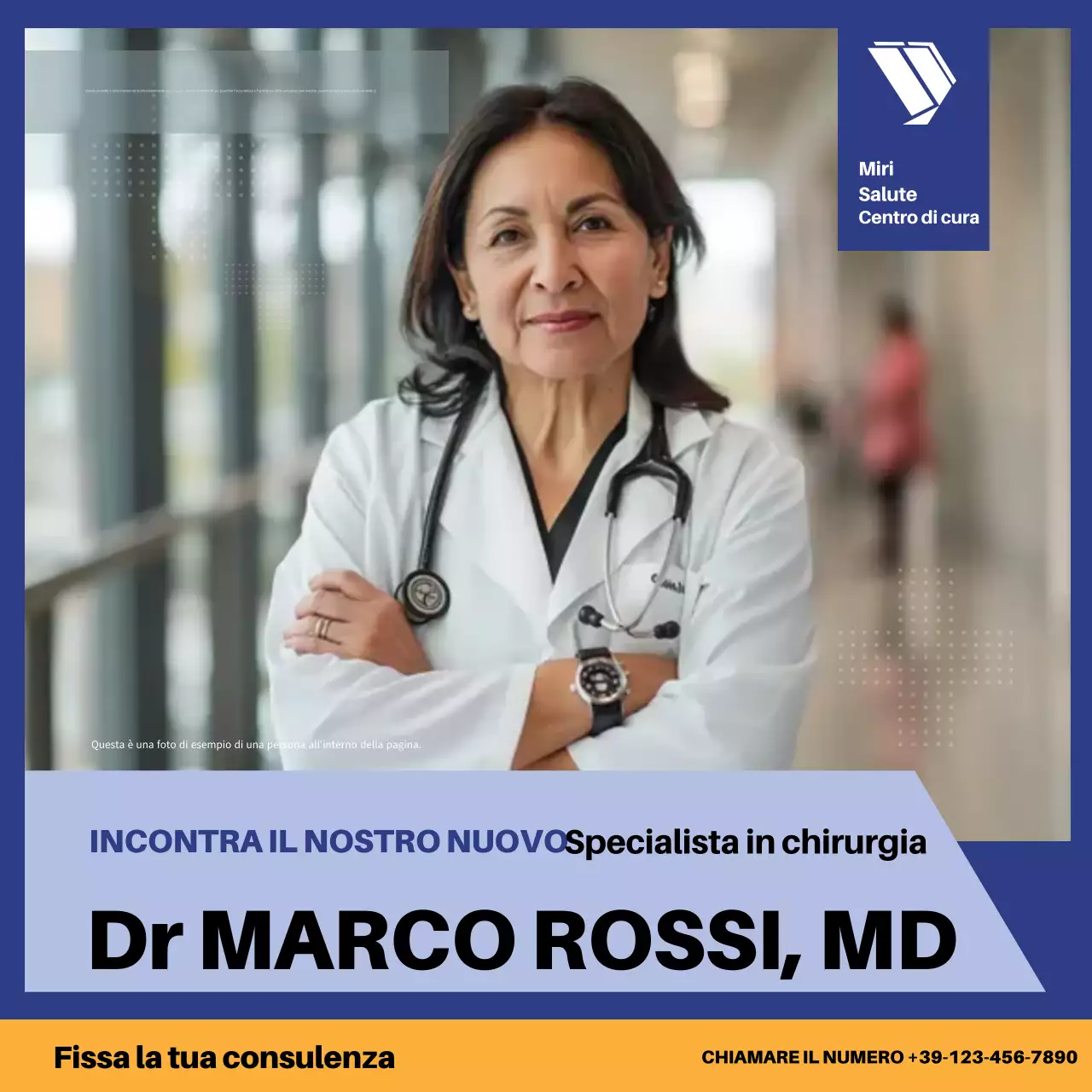 introduzione del team medico professionale blu