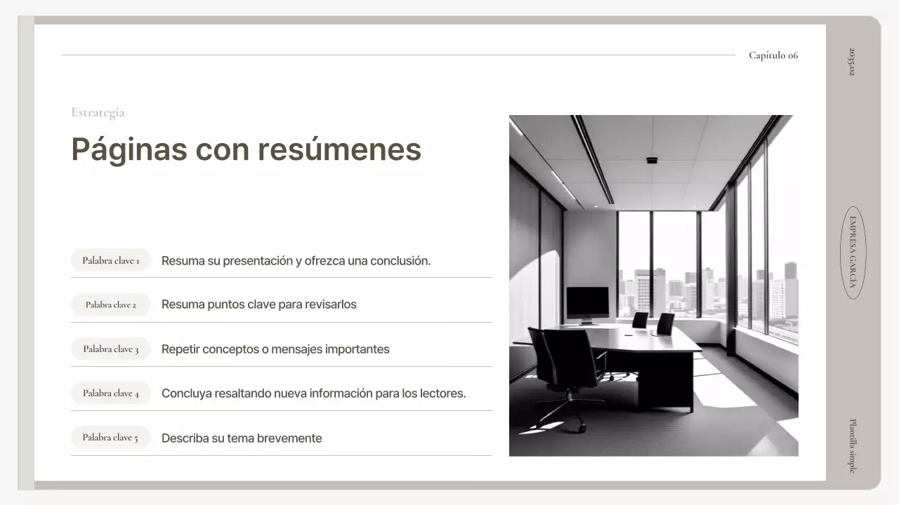 Un sencillo plan de empresa en beige