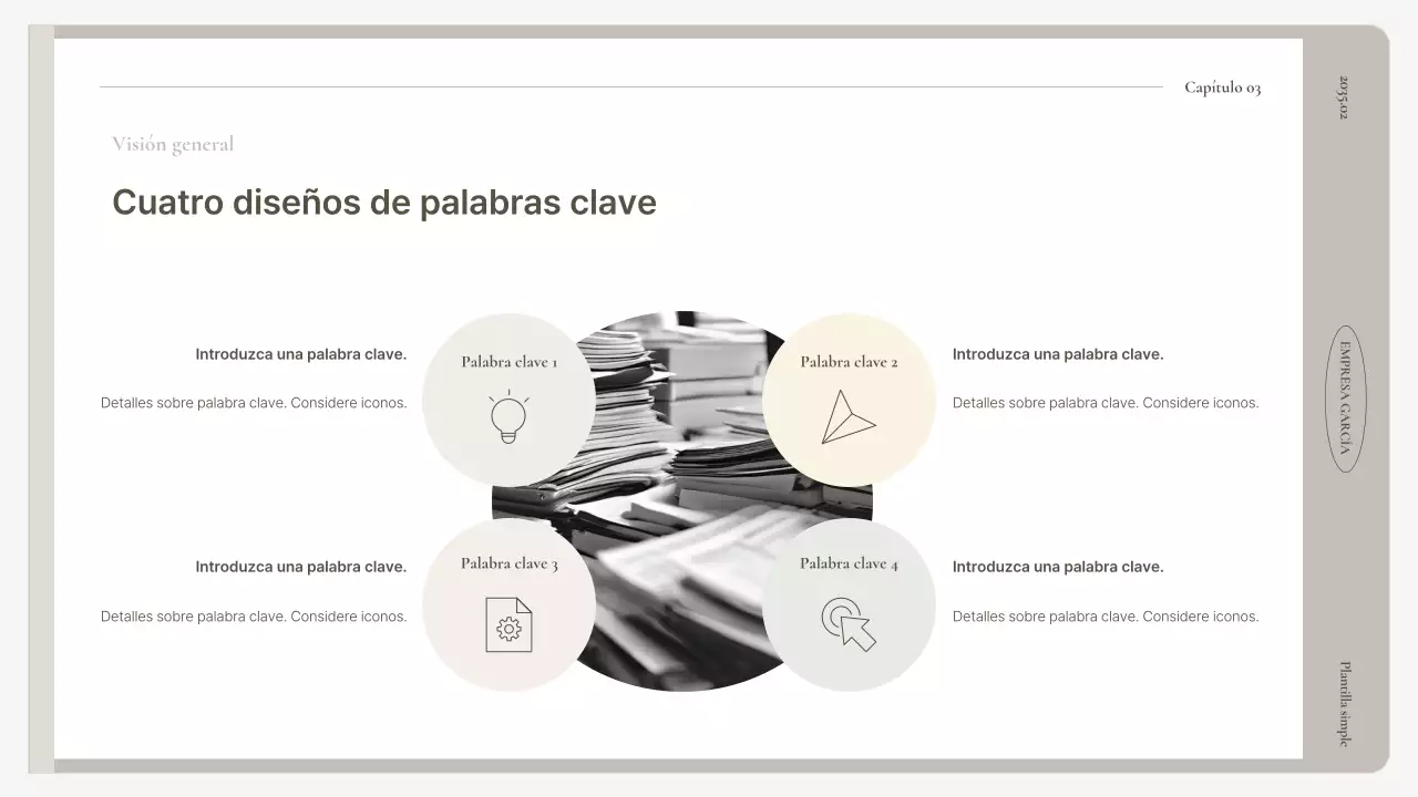 Un sencillo plan de empresa en beige
