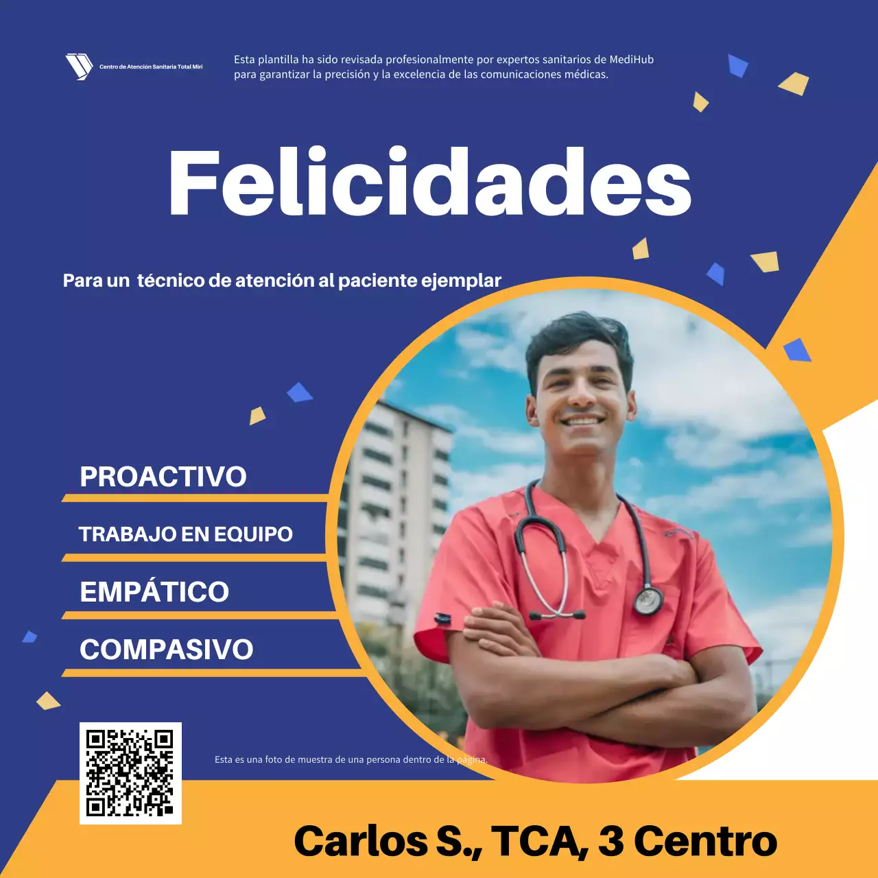 aviso de sanidad azul