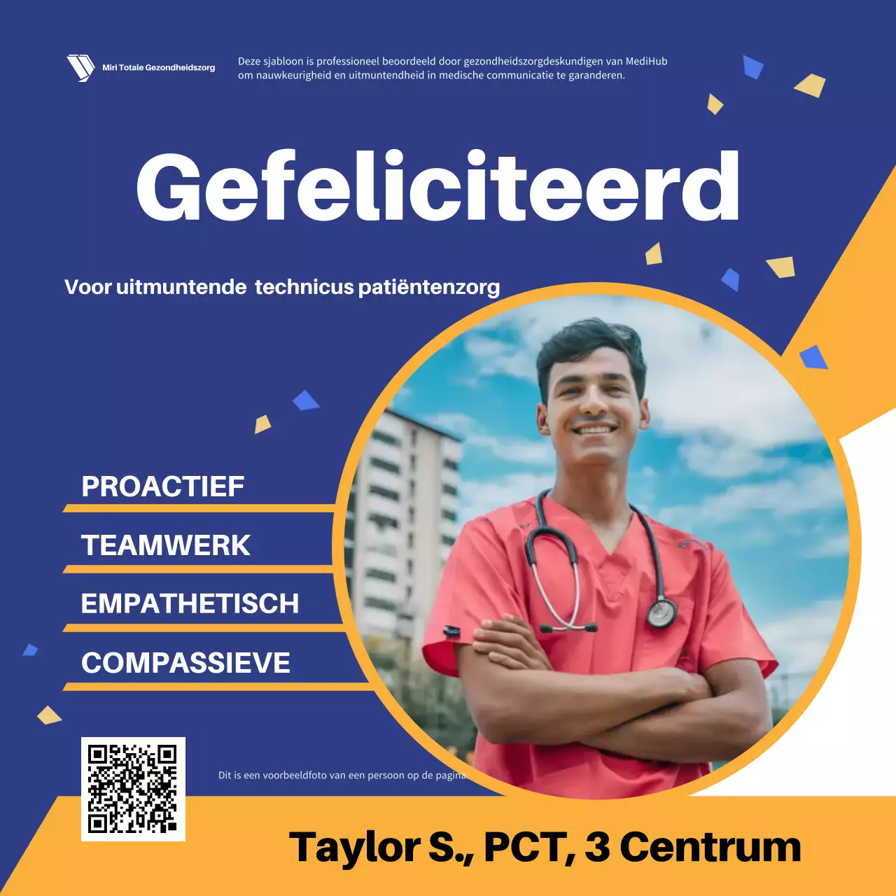 aankondiging blauwe morderne gezondheidszorg