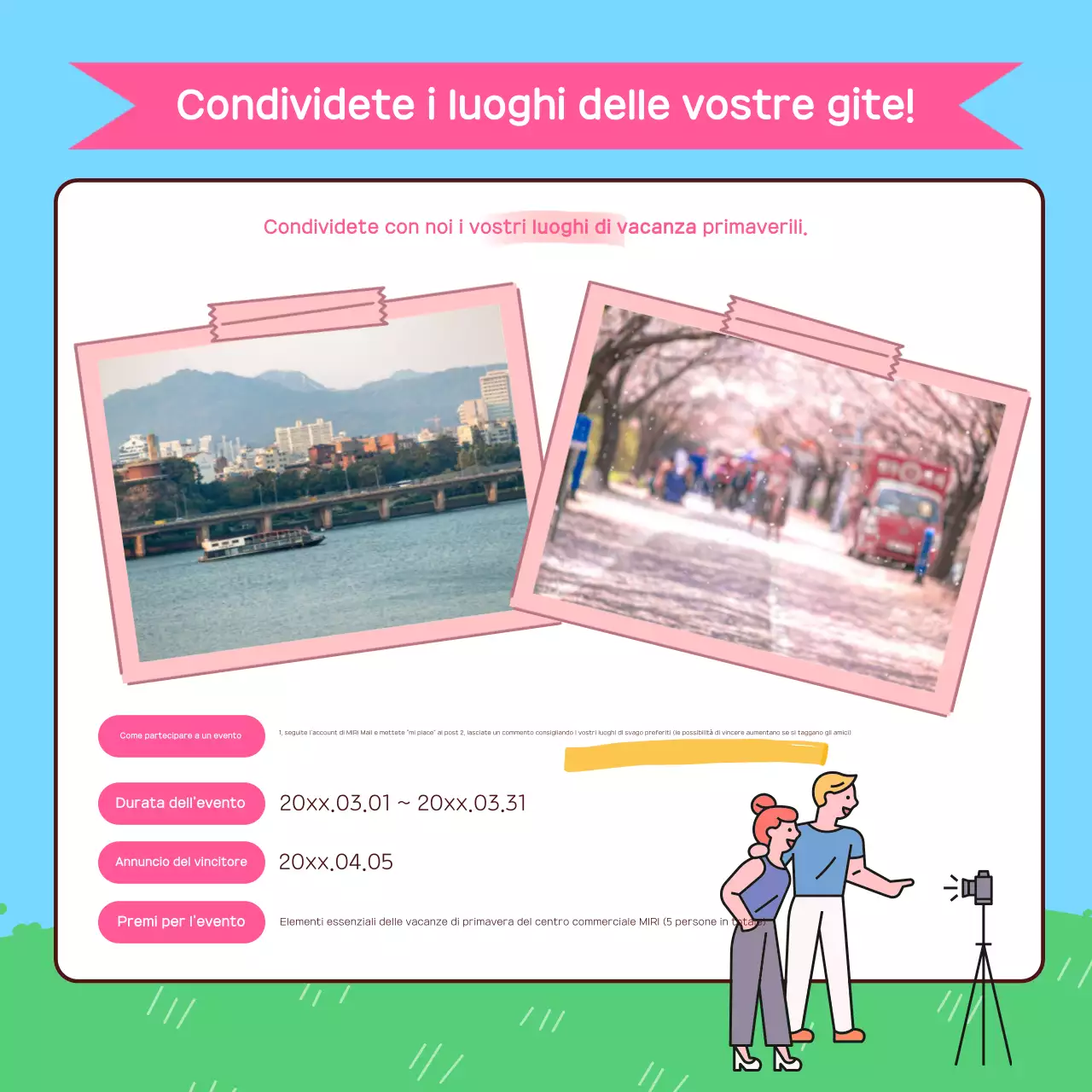 Guida a una fuga di primavera in azzurro