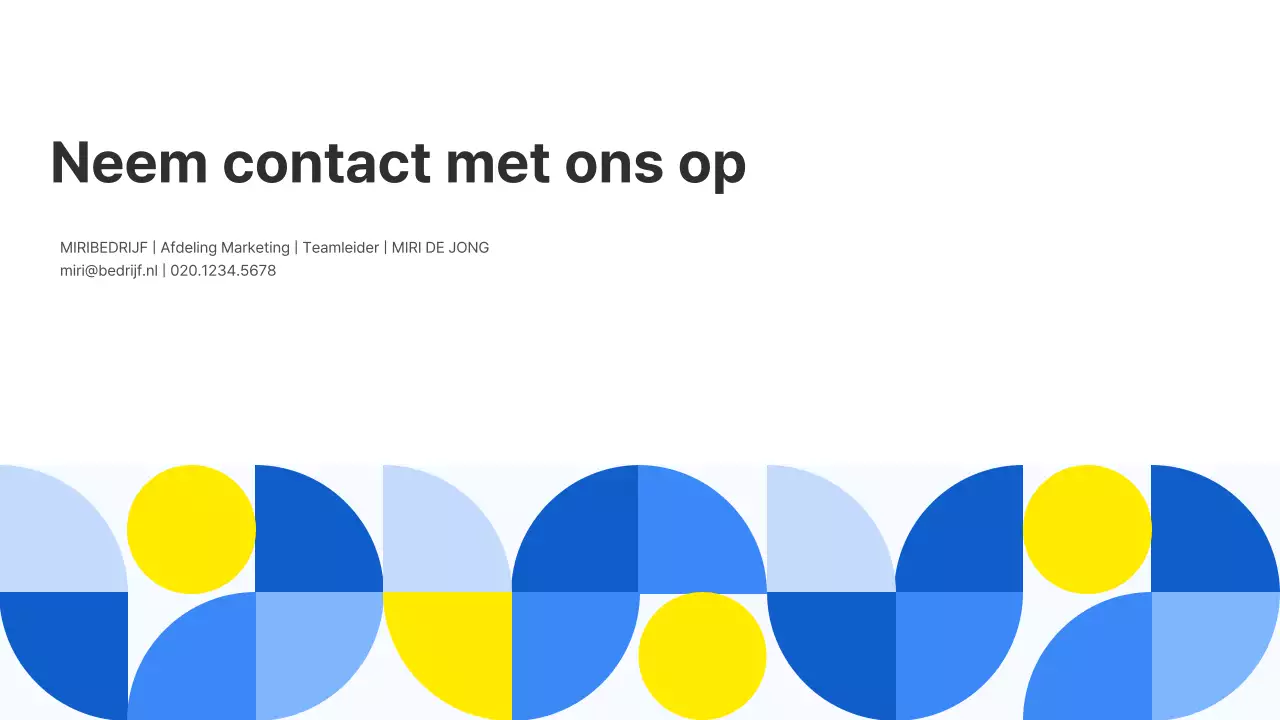 Blue Geometry Bedrijfsrapport