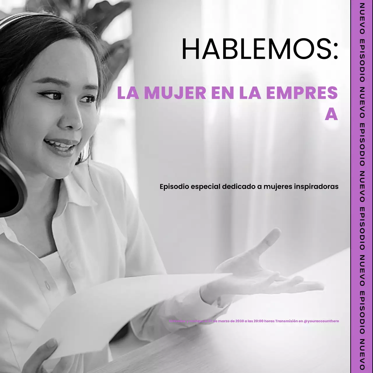 Anuncio del podcast Purple Modern