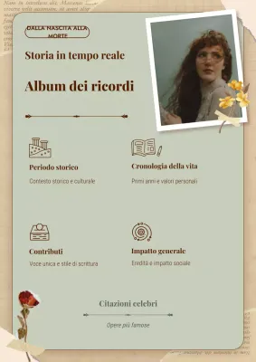 guida biografica vintage beige