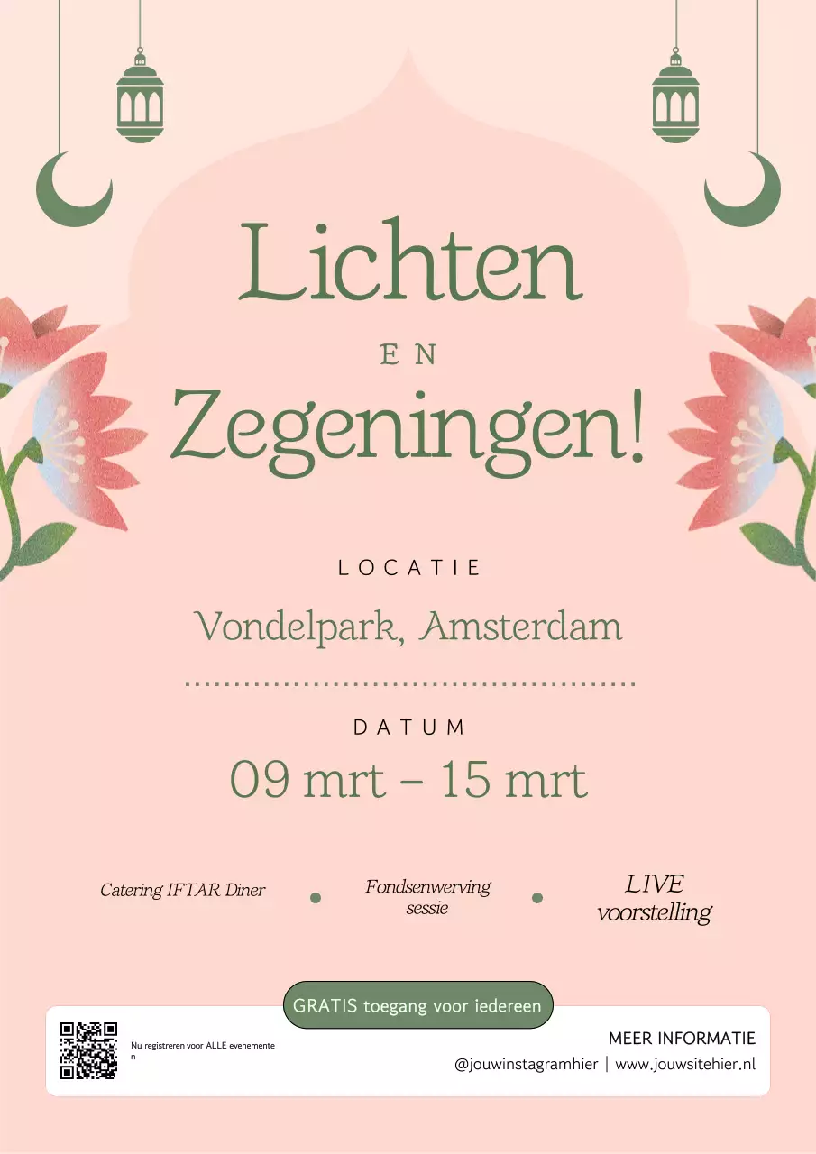 beige elegante aankondiging Ramadan-evenement