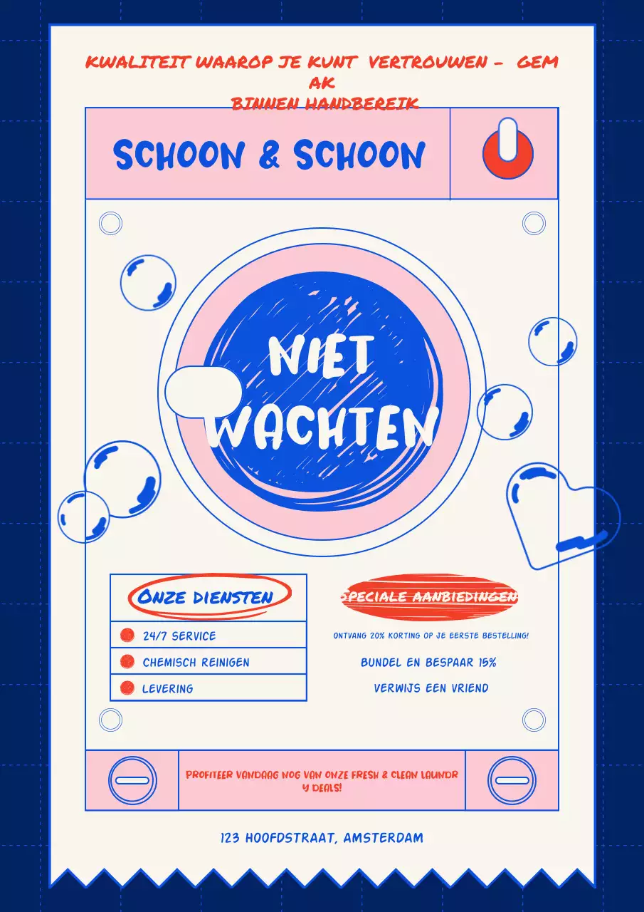 Blue Illustrated Wasservice Promotie