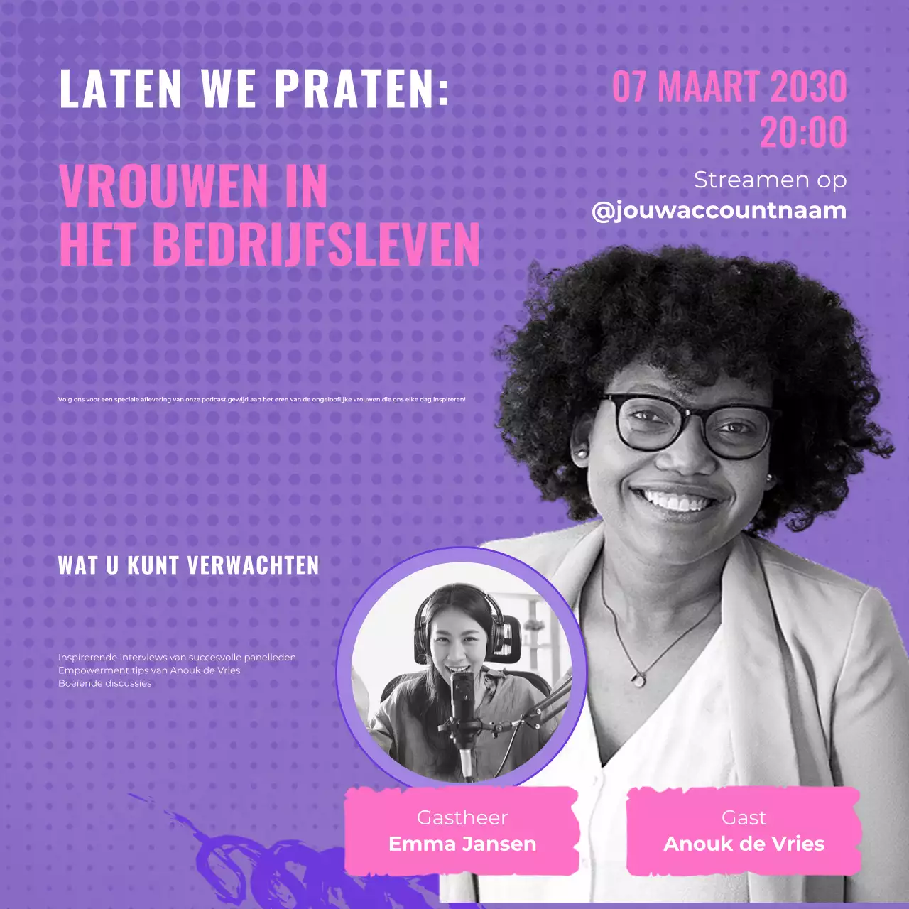 Paarse moderne bedrijfspromotie