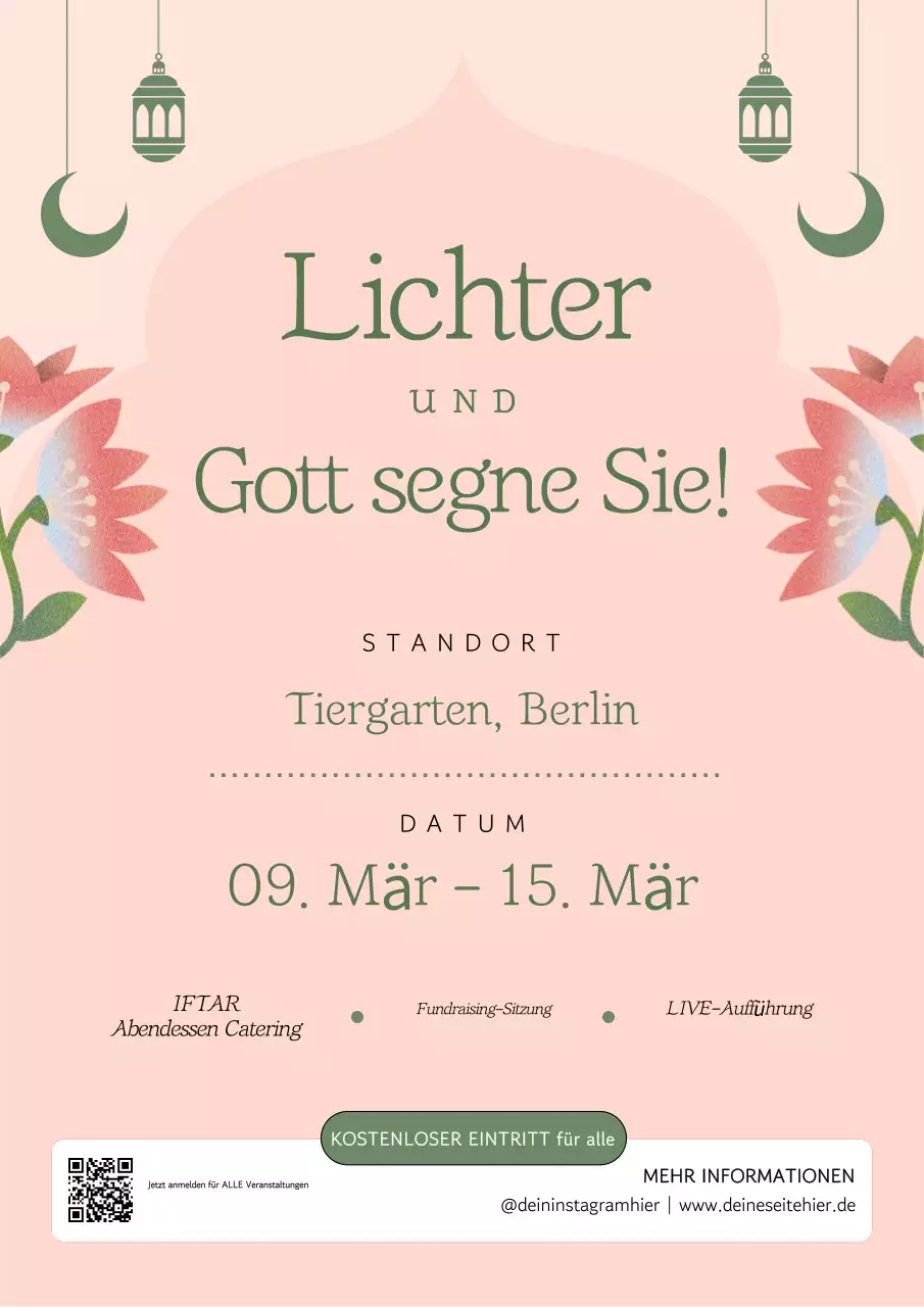 beige elegante Ramadan-Veranstaltungsankündigung