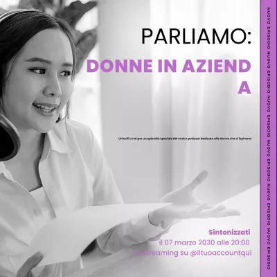 annuncio del podcast moderno viola