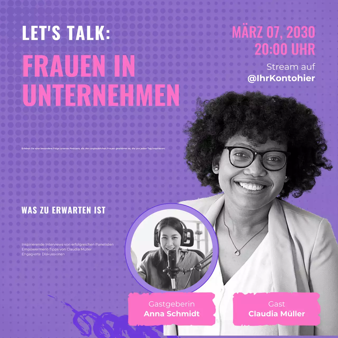 Lila, moderne Firmenwerbung