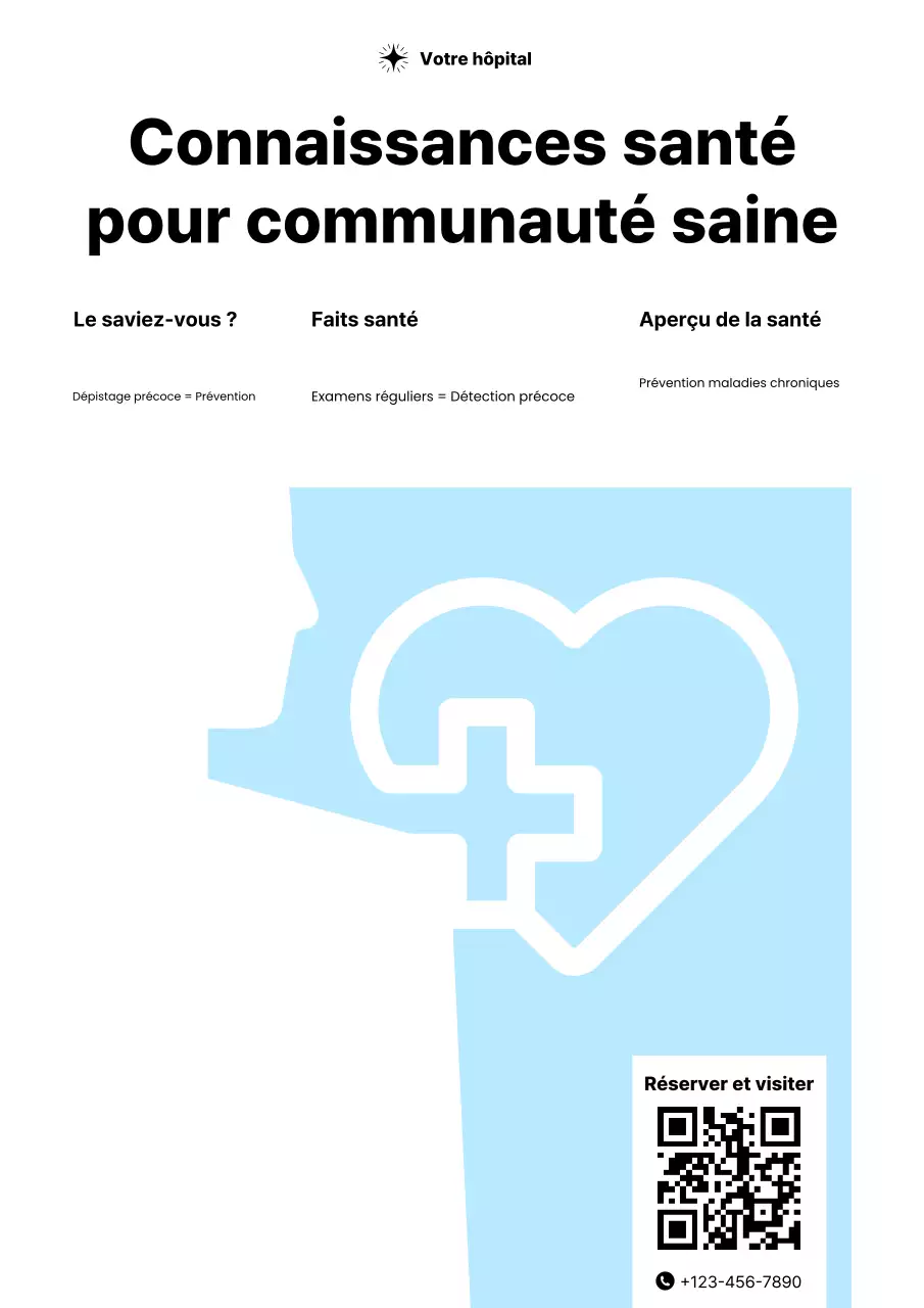 Annonce de soins de santé modernes bleus