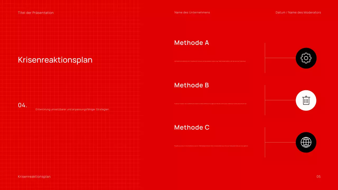 Minimalistische, trendige Webinar-Präsentation in Schwarz und Rot für Unternehmen