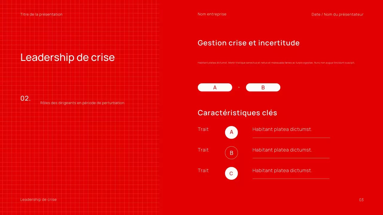 Présentation d'un webinaire d'entreprise minimaliste, tendance, noir et rouge