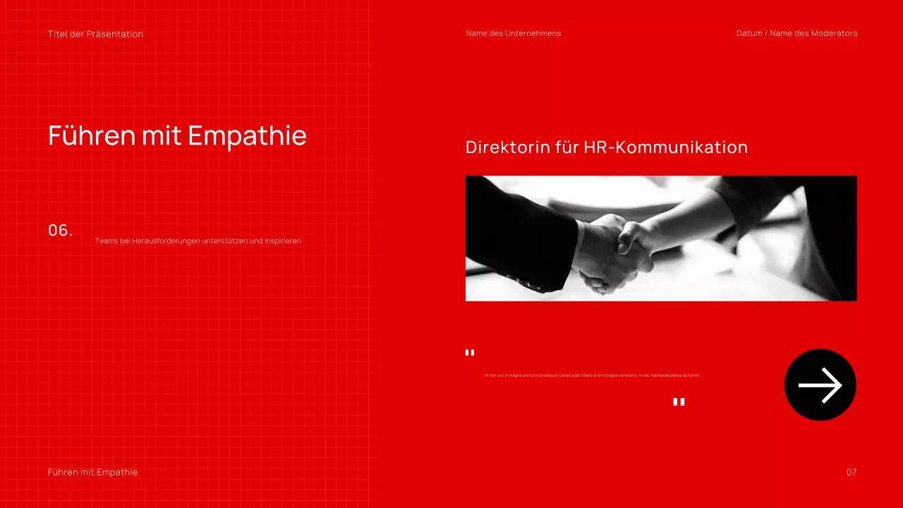 Minimalistische, trendige Webinar-Präsentation in Schwarz und Rot für Unternehmen