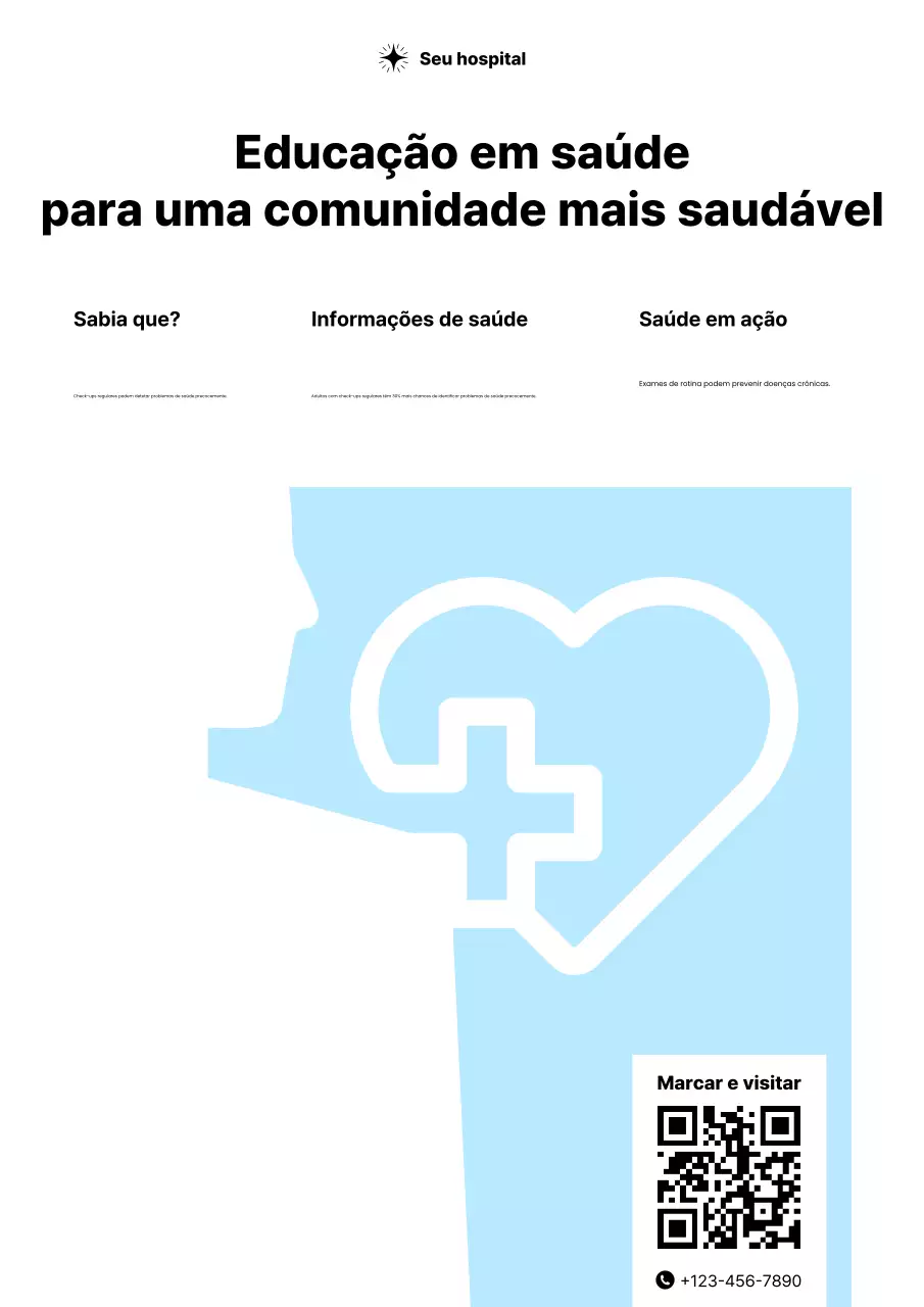 Anúncio de cuidados de saúde modernos e azuis