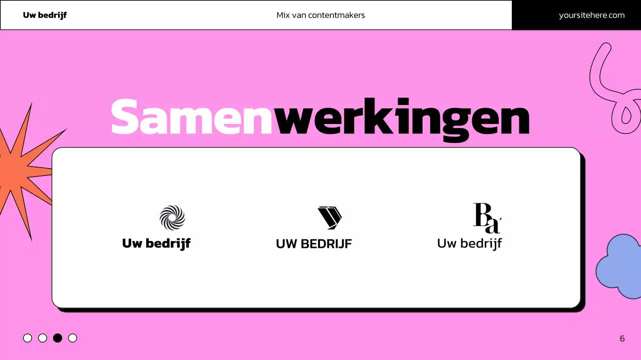 promotie van roze gedurfde inhoud