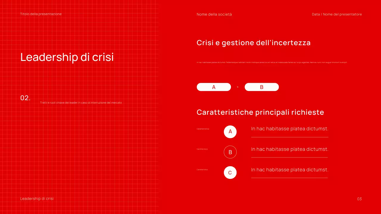 Presentazione webinar aziendale minimalista e trendy in nero e rosso