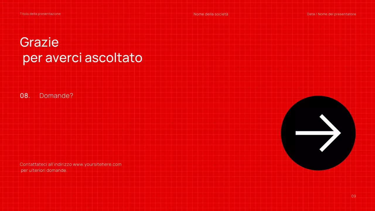 Presentazione webinar aziendale minimalista e trendy in nero e rosso