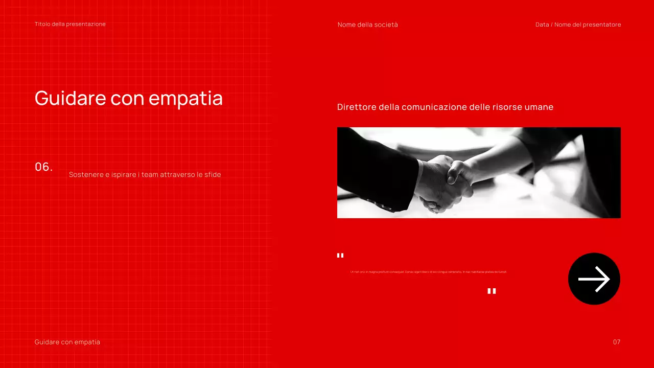 Presentazione webinar aziendale minimalista e trendy in nero e rosso