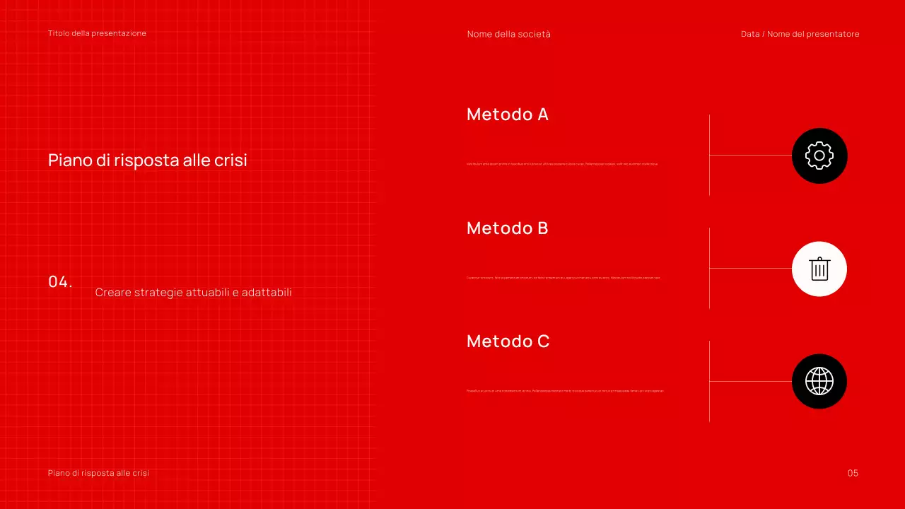 Presentazione webinar aziendale minimalista e trendy in nero e rosso