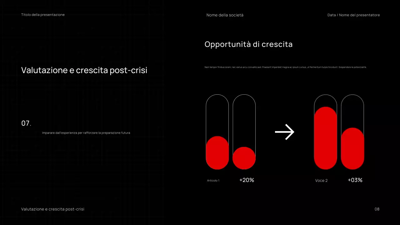 Presentazione webinar aziendale minimalista e trendy in nero e rosso
