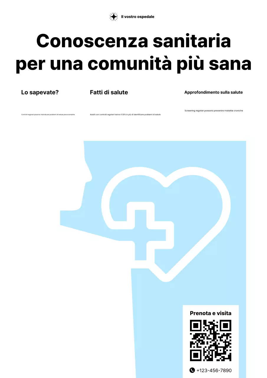 Annuncio di sanità moderna blu