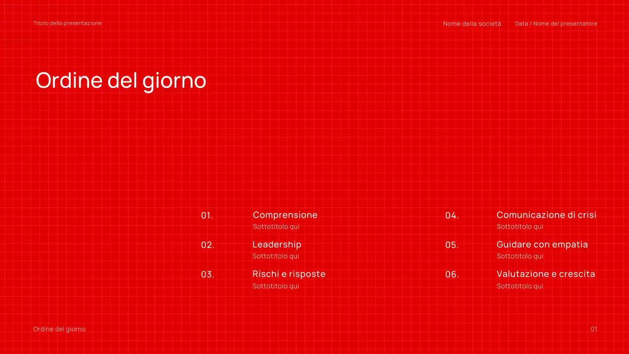 Presentazione webinar aziendale minimalista e trendy in nero e rosso