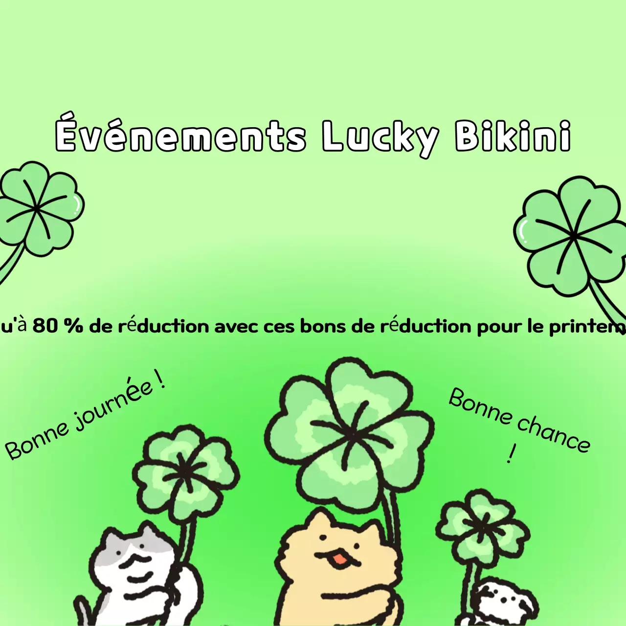 Une jolie annonce d'offre de coupon de printemps en chartreuse et jaune