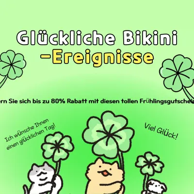 Eine hübsche Frühlings-Gutscheinwerbung in Chartreuse und Gelb