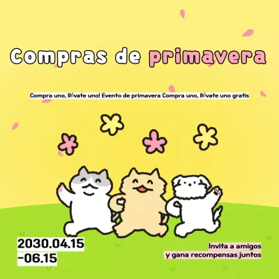 Anuncia una bonita venta de primavera en amarillo y chartreuse