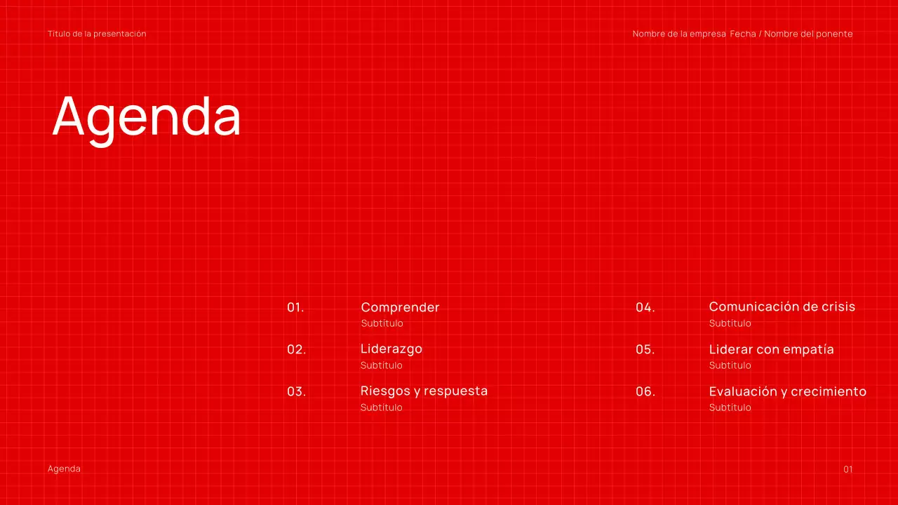 Presentación de seminario web empresarial minimalista y moderna en rojo y negro