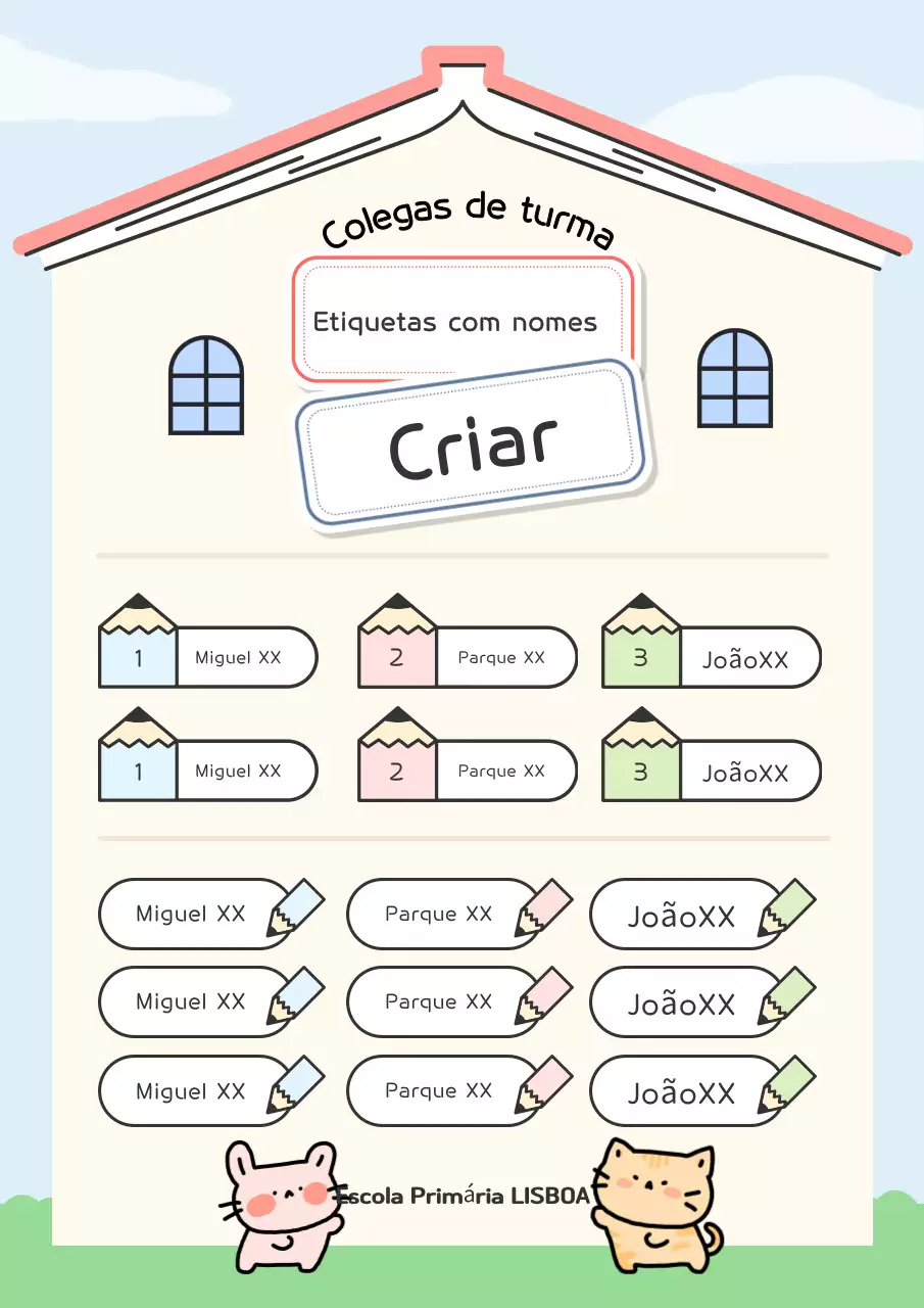 Etiqueta de identificação gira em azul claro