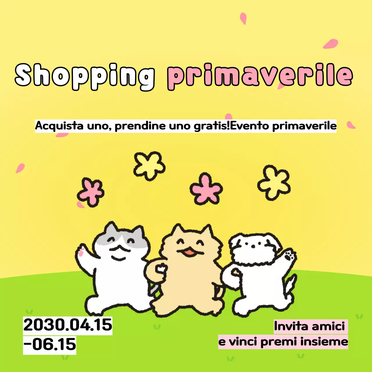 Pubblicizzate una bella vendita primaverile in giallo e chartreuse