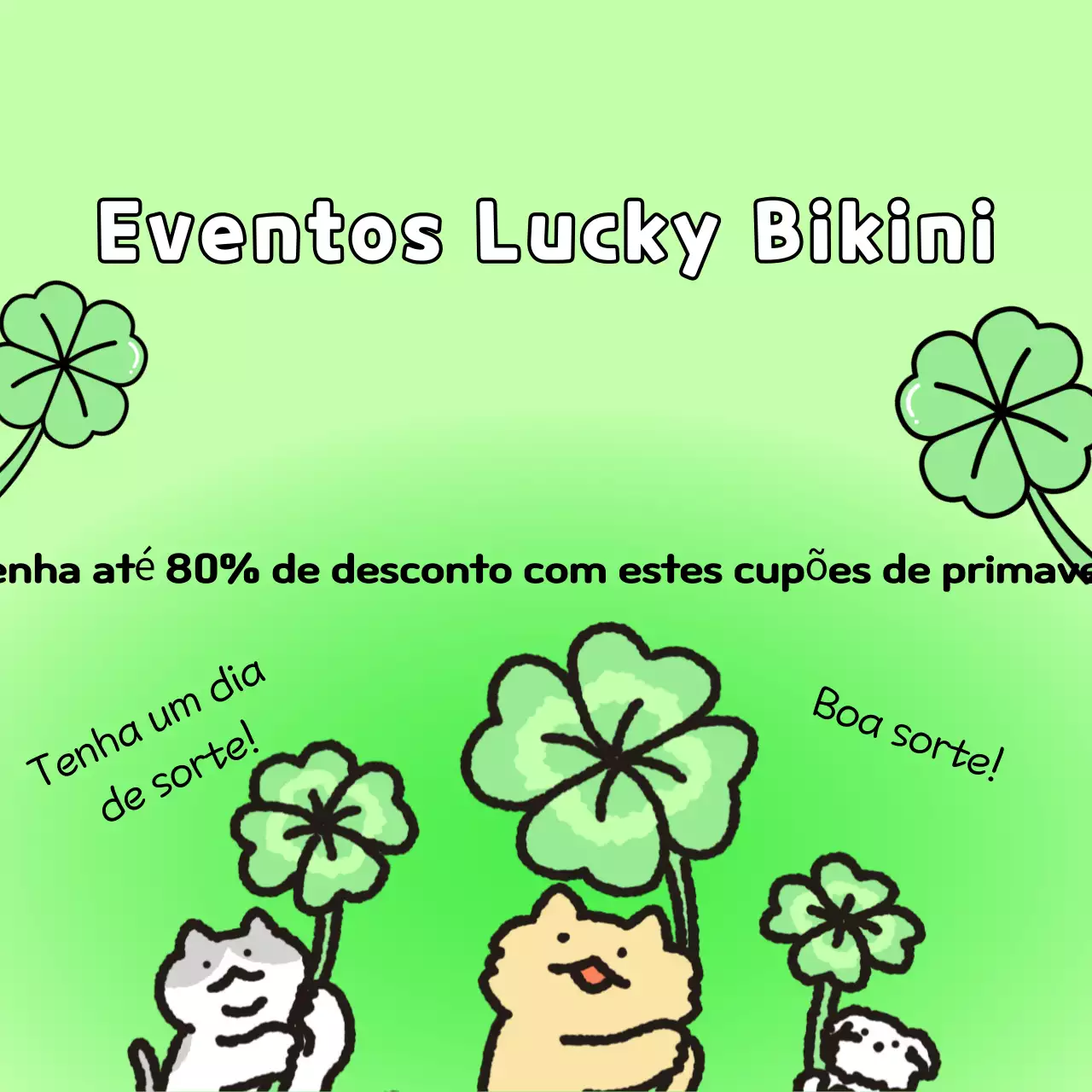 Um bonito anúncio de oferta de cupões para a primavera em tons de verde e amarelo