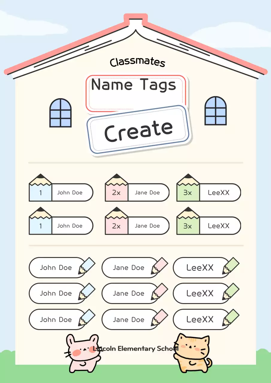 Thẻ tên em bé màu xanh da trời