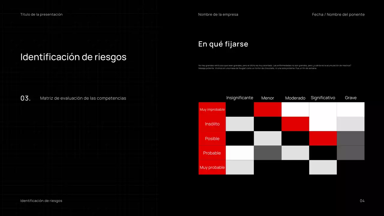 Presentación de seminario web empresarial minimalista y moderna en rojo y negro